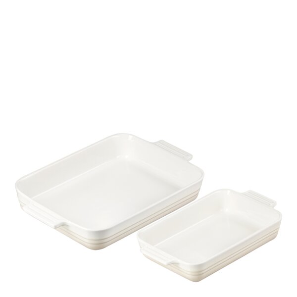 Classic rektangulært fatsett 25+32 cm meringue