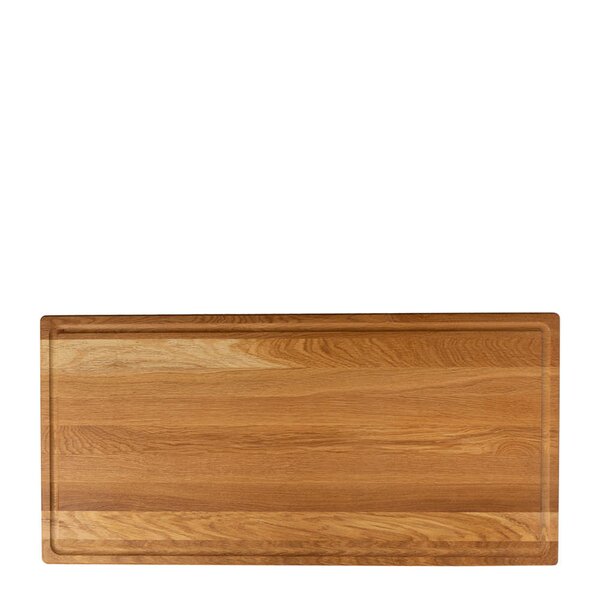 Signerat skjærebrett 78x38 cm eik