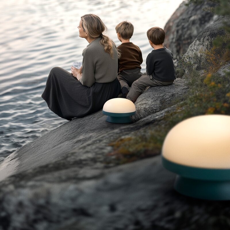 Soft spot solar dots lampe 14 cm forest green