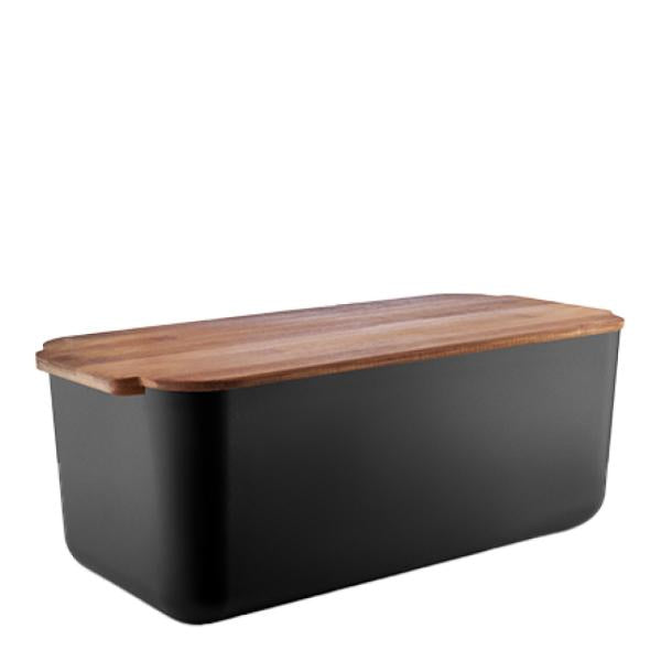 Tools brødboks med bambuslokk 42x19x15,5 cm svart