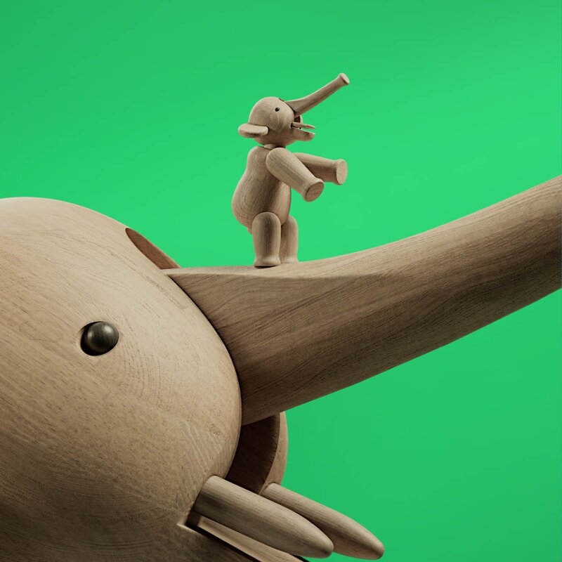 Liliput elefant 7,5 cm eik