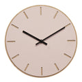Powder veggklokke 28 cm rosa linoleum m/svart viser