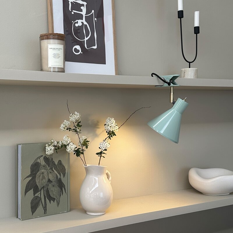 Sleep vegglampe med klemme 16 cm mint