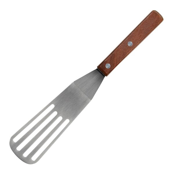Stekespade perforert 28 cm rustfritt stål/tre