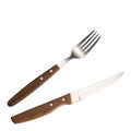Biffbestikk 8 deler natur/børstet