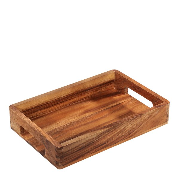 Serveringsbrikke i akasietre 33x22x6 cm