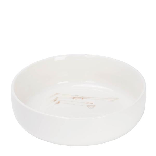 Ski skål 21cm hvit/brun