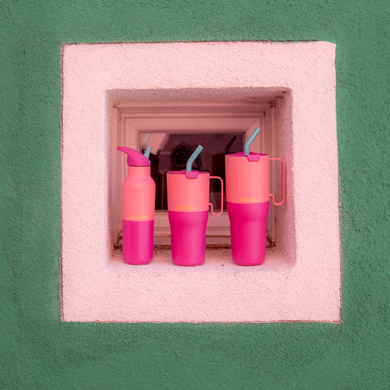 Rise termoflaske 0,47L med sportslokk Pink Lemonade Kaleidoscope