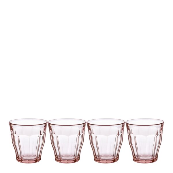 Picardie vannglass 25 cl 4 stk rosa