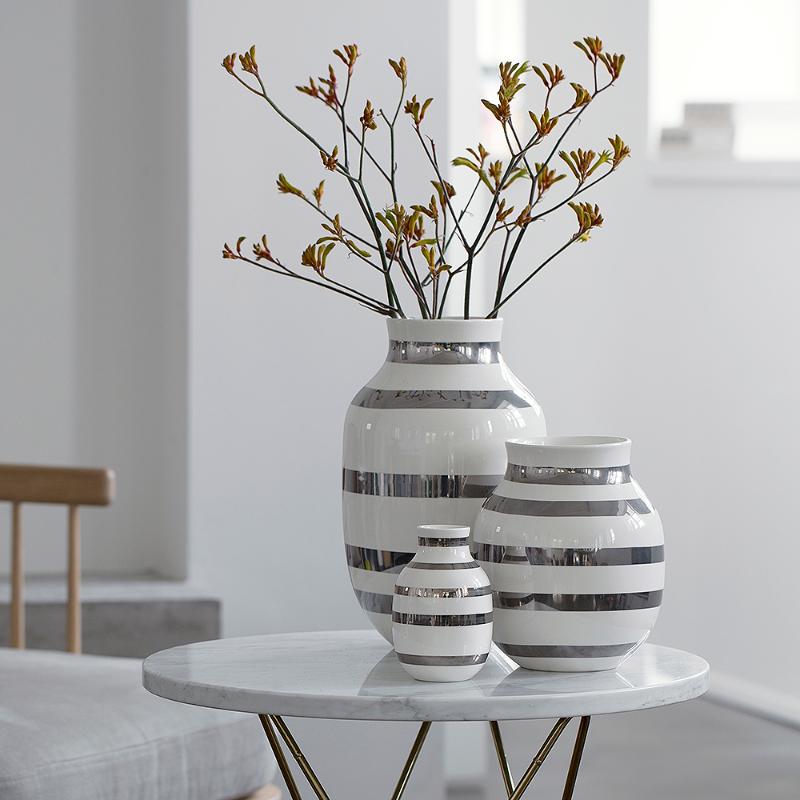 Omaggio vase 20 cm sølv
