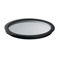 Glasslokk 20 cm klar/svart