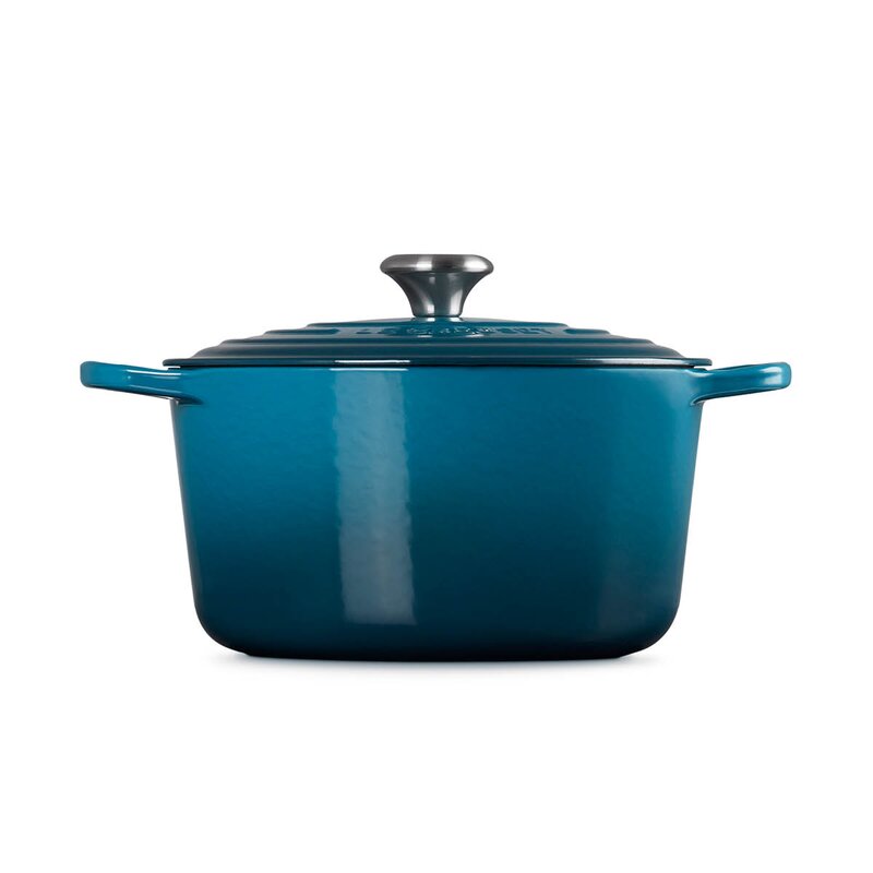 Signature støpejernsgryte rund 26 cm 6,3L deep teal