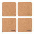 Viva glassbrikke 9,6x9,6 cm 4 stk kork