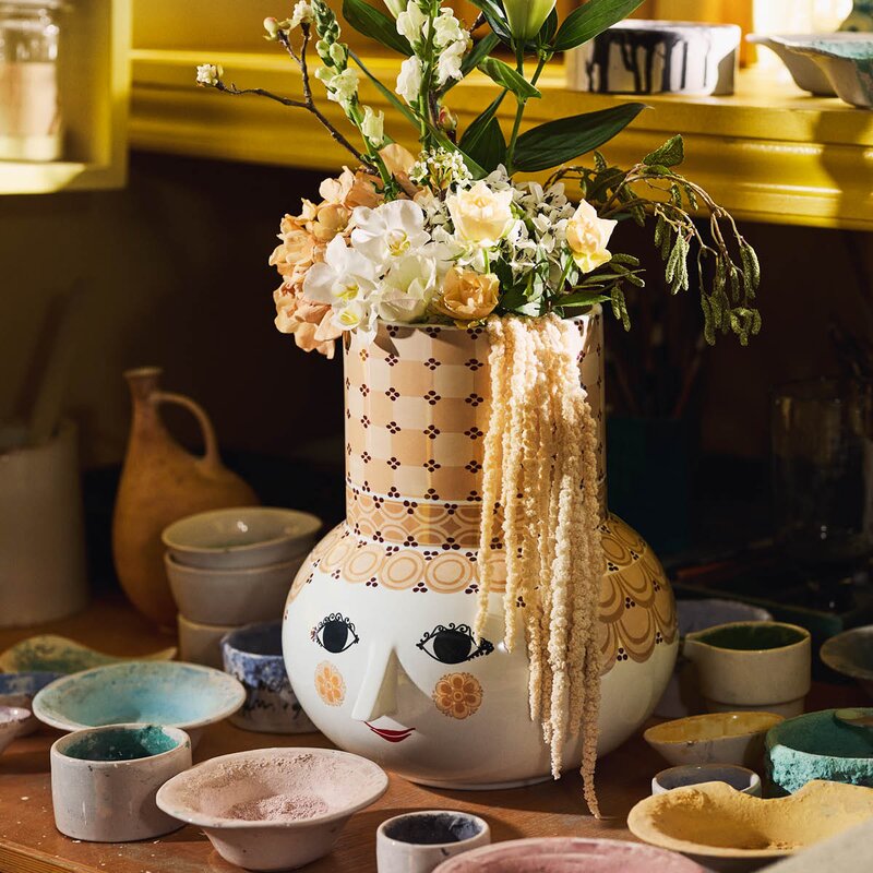 Olga vase 35 cm sand
