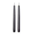 LED kronelys 2,2x22 cm 2 stk dark gray