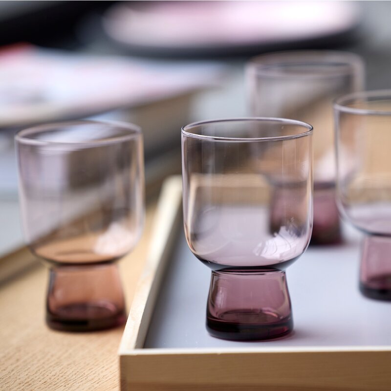 Sorrento vannglass 30 cl 4 stk pink