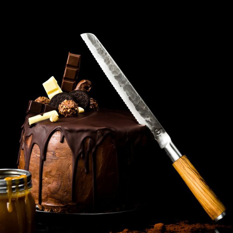 Brødkniv 35 cm olive