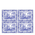Blue Italian bordbrikke 4 stk blå/hvit