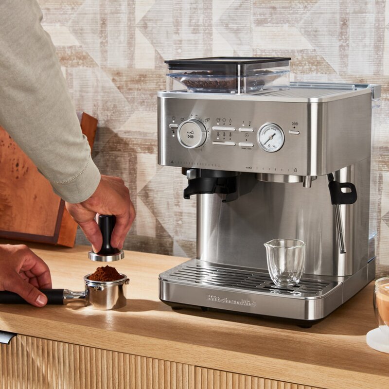 Espressomaskin m/kaffekvern halvautomatisk 5KES6551 rustfritt stål