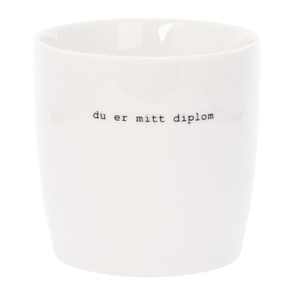 Trygve Skaug krus du er mitt diplom 30 cl hvit