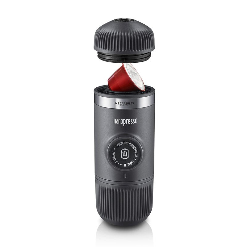 Nanopresso espressomaskin med NS adapter grå