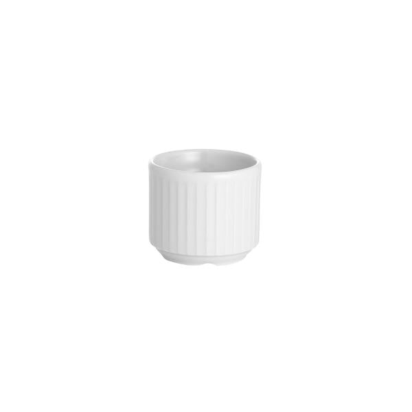 Plissé eggeglass 4 cl hvit