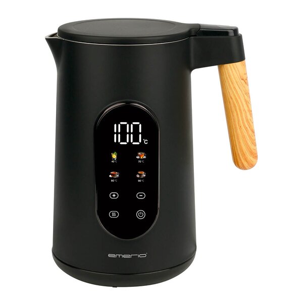 Vannkoker digital 1,7L svart/tre