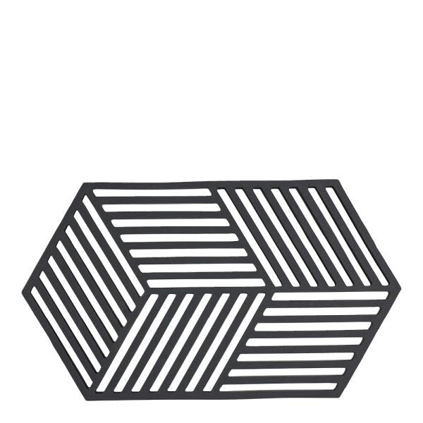 Hexagon bordskåner 24 cm black
