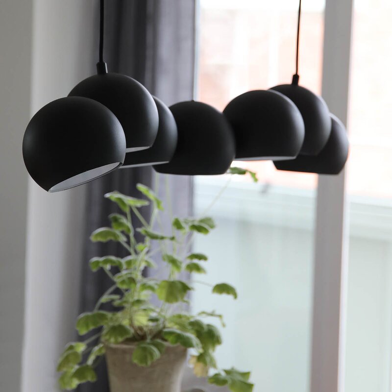Cupolo pendellampe 7 lys 101 cm svart