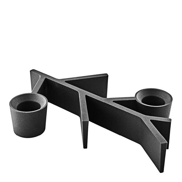 Twig lysestake 12x18 cm svart