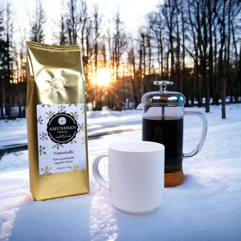 Kaffe 250 g gull/hvit
