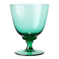 Flow glass med stett 35 cl emerald green