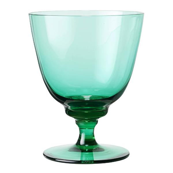 Flow glass med stett 35 cl emerald green