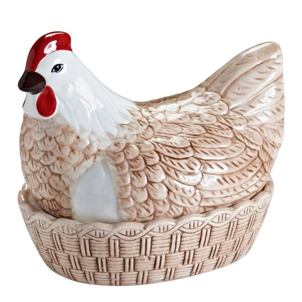 Eggoppbevaring høne 23,4 cm natur