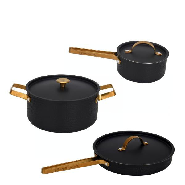 Arvet Viggo, Mio, Modell X Grytesett 3 deler 1,6/4L 28 cm svart