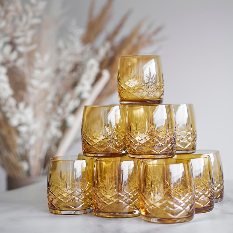 Crispy Aqua vannglass 23 cl 2 stk citrine