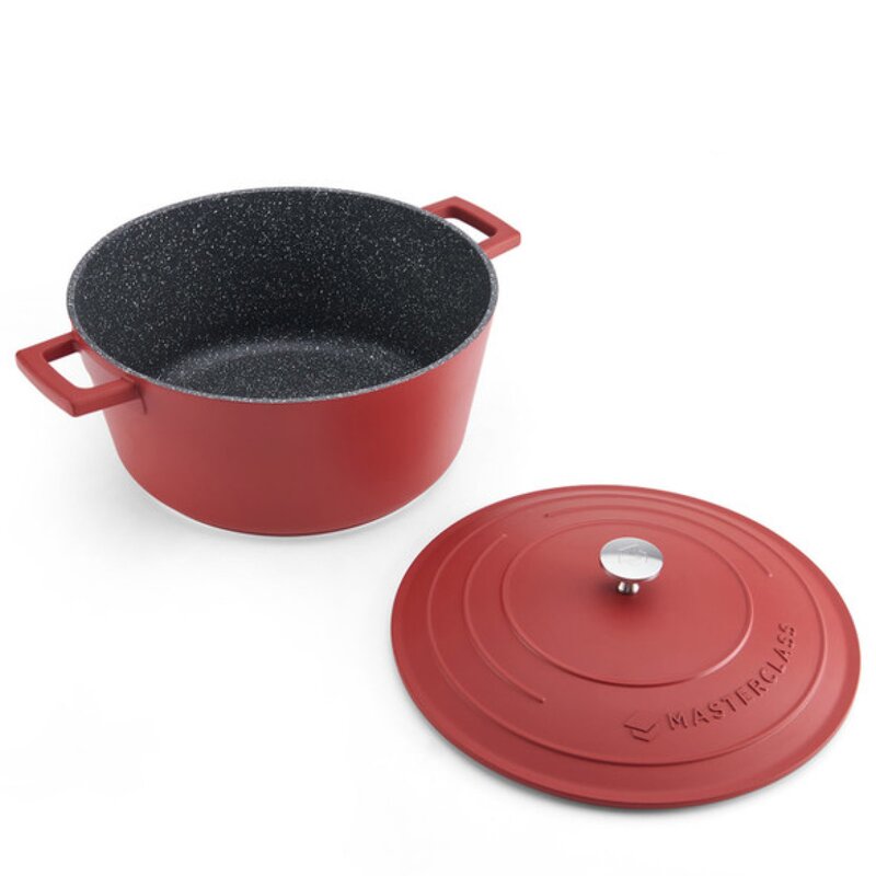 Cast Aluminium gryte 5L 29 cm rød