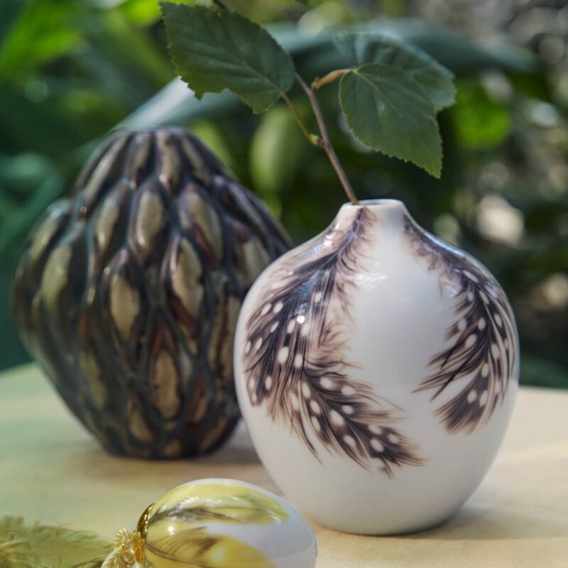 Vårkolleksjon vase 2025 perlehøne 13 cm