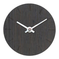Dark Oak klokke 12 cm mørk eik m/sølv viser