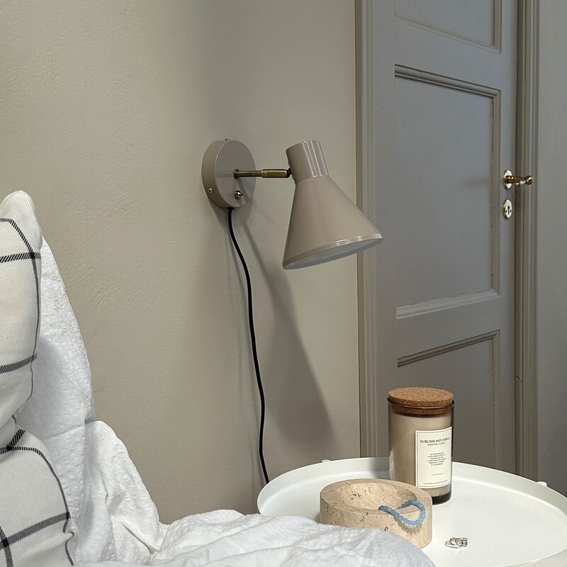 Sleep vegglampe 17 cm beige