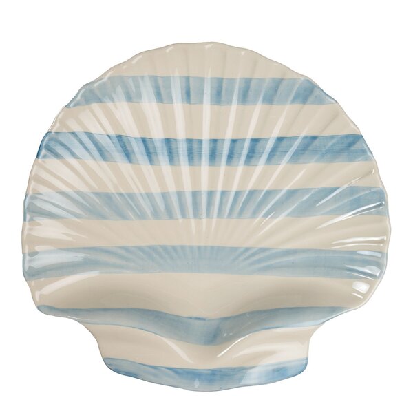 Armona serveringsfat 32,5 cm stripe lys blå/hvit
