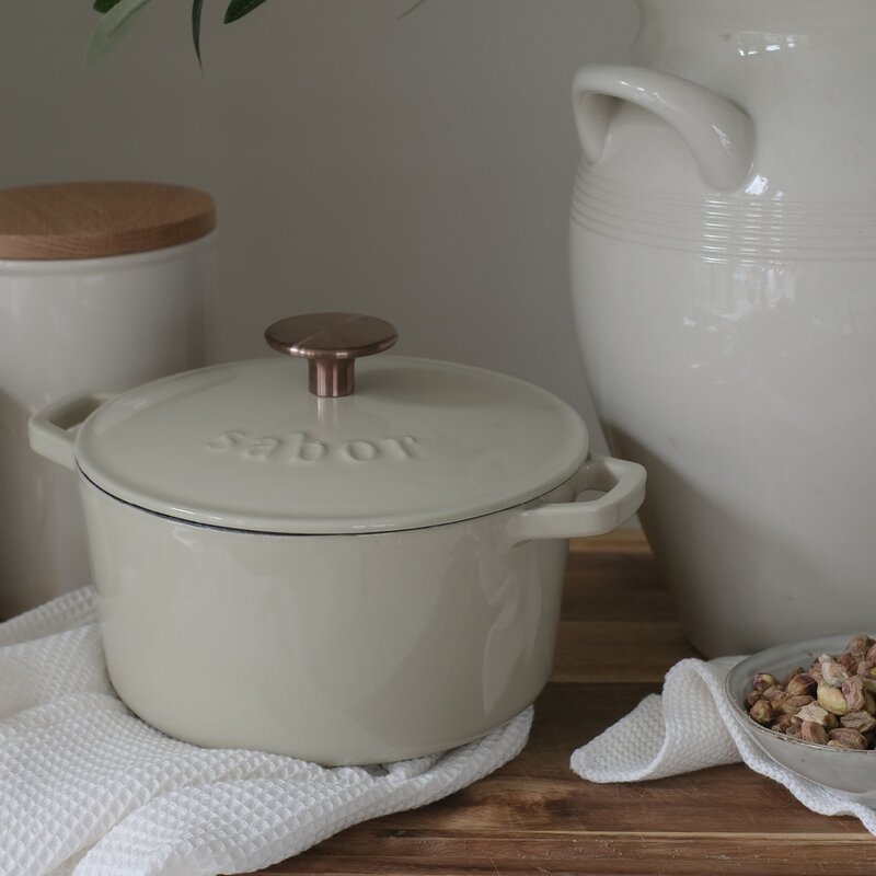 Støpejernsgryte 2L warm grey