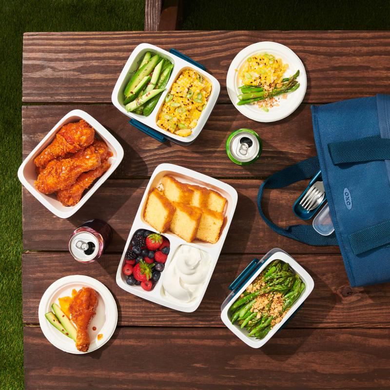 Prep & go delt matboks 0,5L grønn