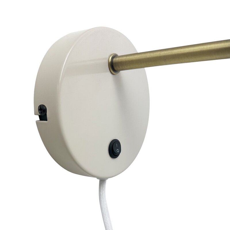 Ocean vegglampe 11,5 cm beige/messing