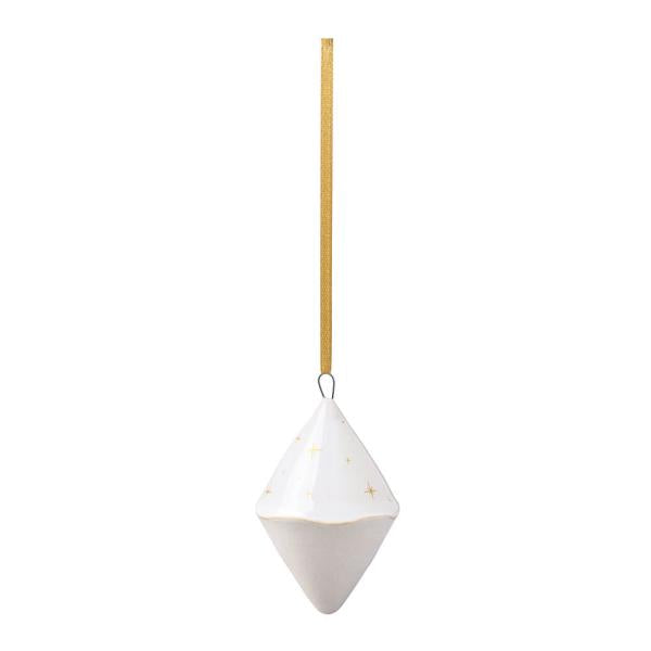 Winter Glow ornament kornet 5x8 cm