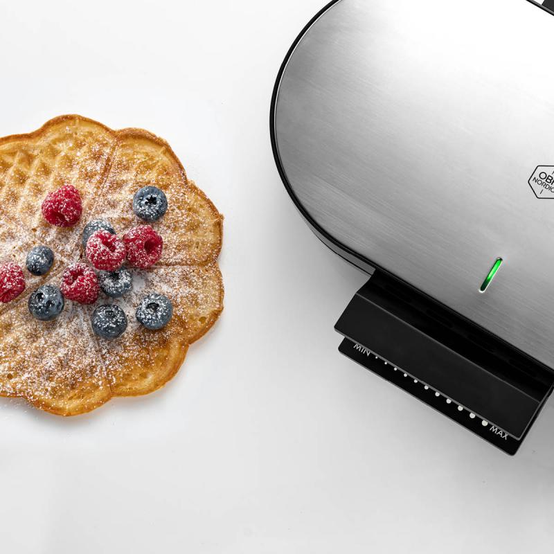 Deluxe vaffeljern dobbel stål
