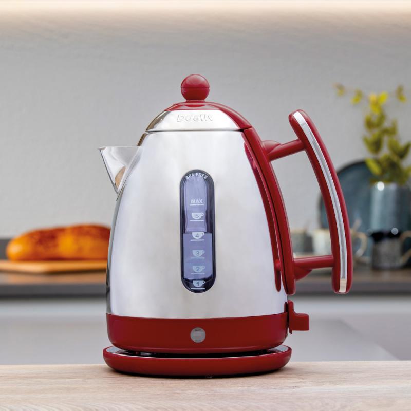 Lite vannkoker 1,5L rød/rustfri