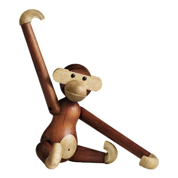 Apekatt teak/limba 20 cm