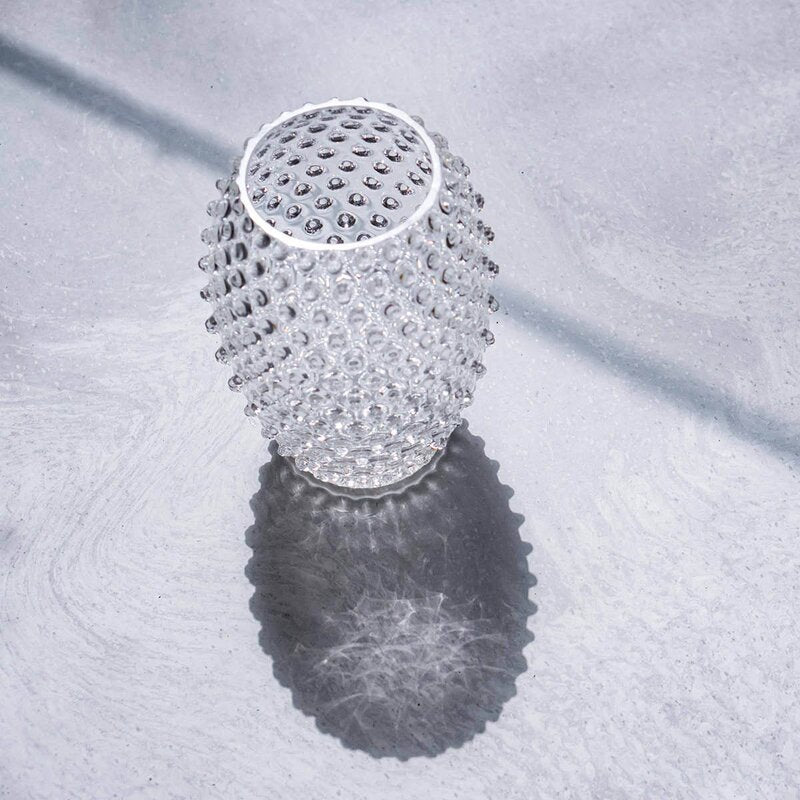 Hobnail egg vase 18 cm crystal