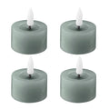 LED telys 4,5x2,5 cm 4 stk sage